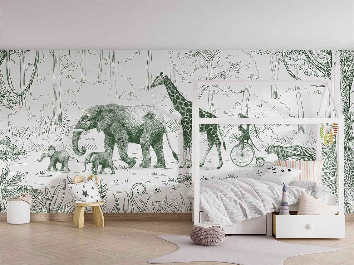 Animal Parade - Green - Le Petit Marché Home Furniture