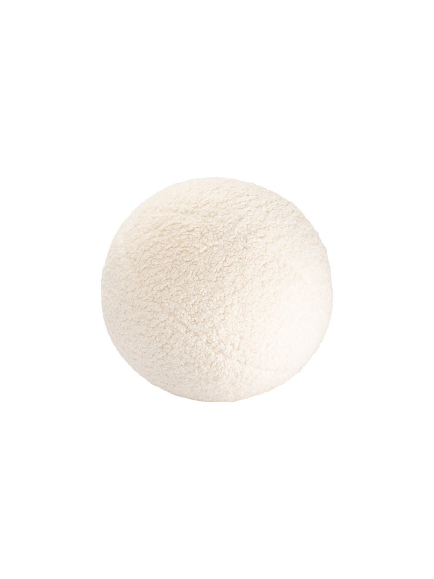 Ball Cushion, Cream White - Le Petit Marché Home Furniture