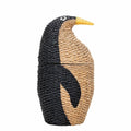 Basket w/ Lid Penguin Tazia, Black, Bankuan Grass - Le Petit Marché Home Furniture