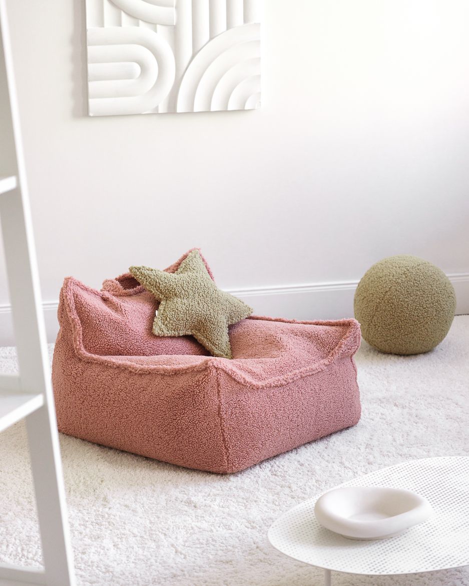 Beanbag Chair, Guava - Le Petit Marché Home Furniture