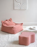 Beanbag Chair, Guava - Le Petit Marché Home Furniture