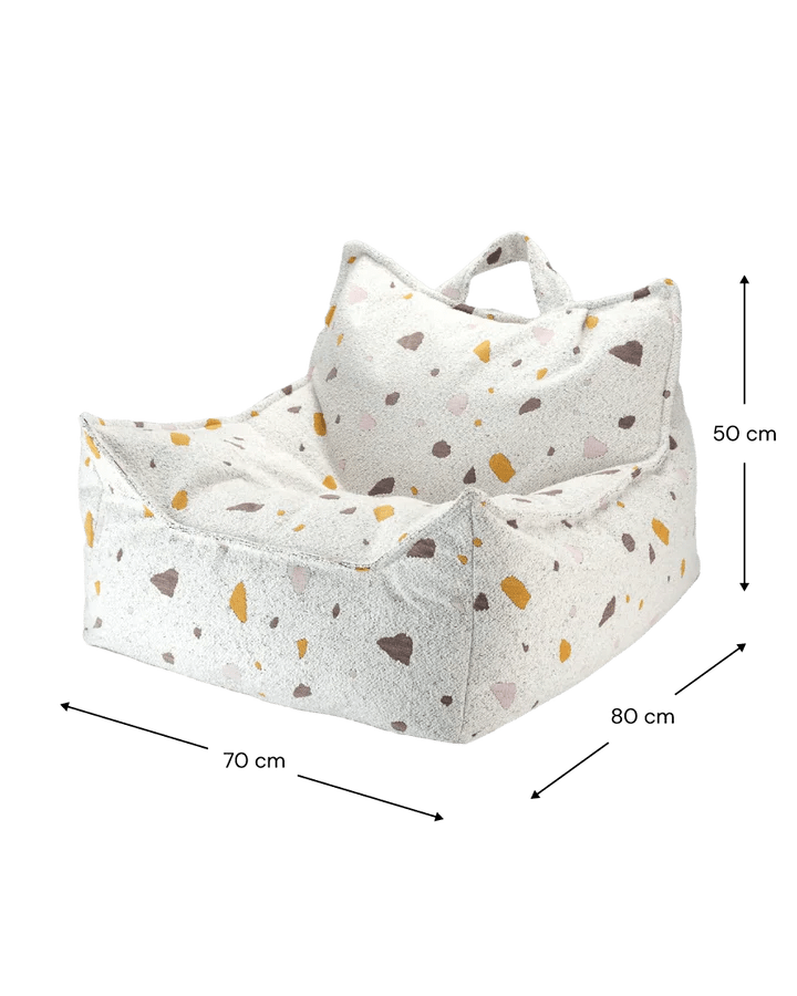 Beanbag Chair, Terrazzo Marble (Pre - Order) - Le Petit Marché Home Furniture