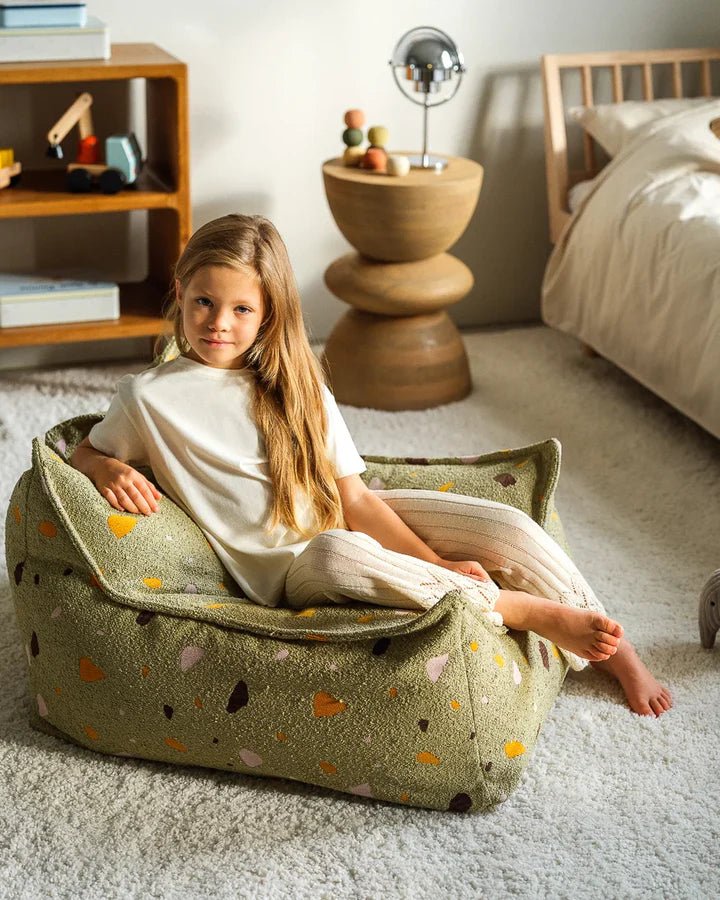 Beanbag Chair, Terrazzo Moss (Pre - Order) - Le Petit Marché Home Furniture