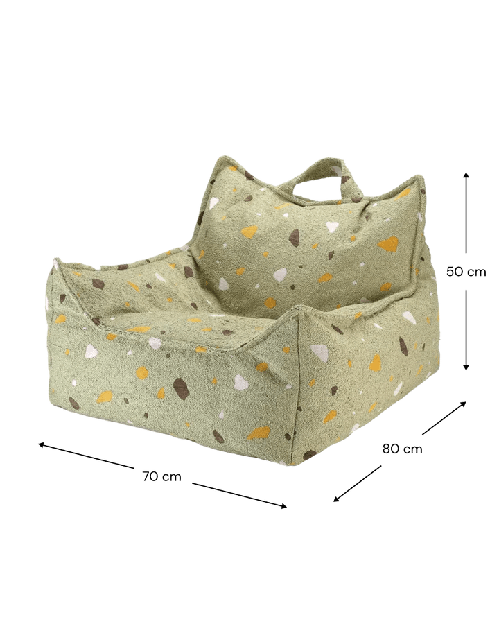 Beanbag Chair, Terrazzo Moss (Pre - Order) - Le Petit Marché Home Furniture