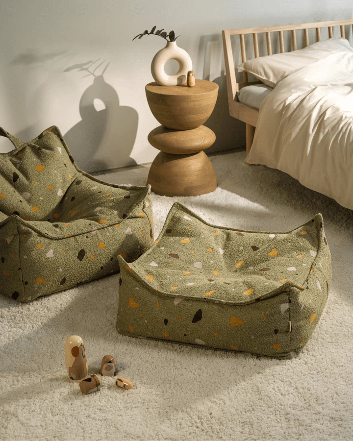 Beanbag Chair, Terrazzo Moss (Pre - Order) - Le Petit Marché Home Furniture