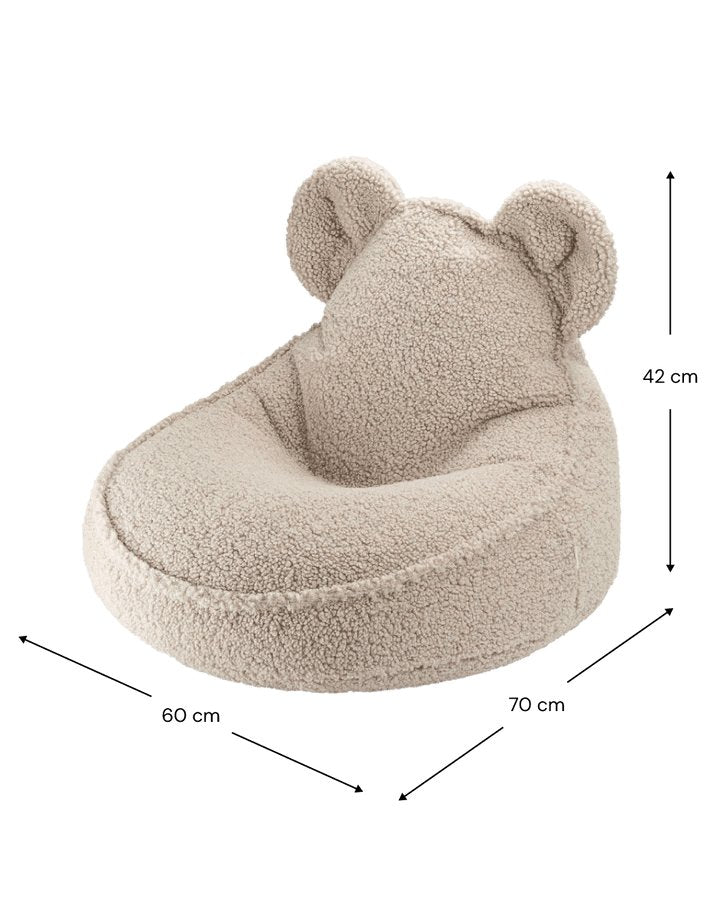 Bear Bean bag, Biscuit - Le Petit Marché Home Furniture