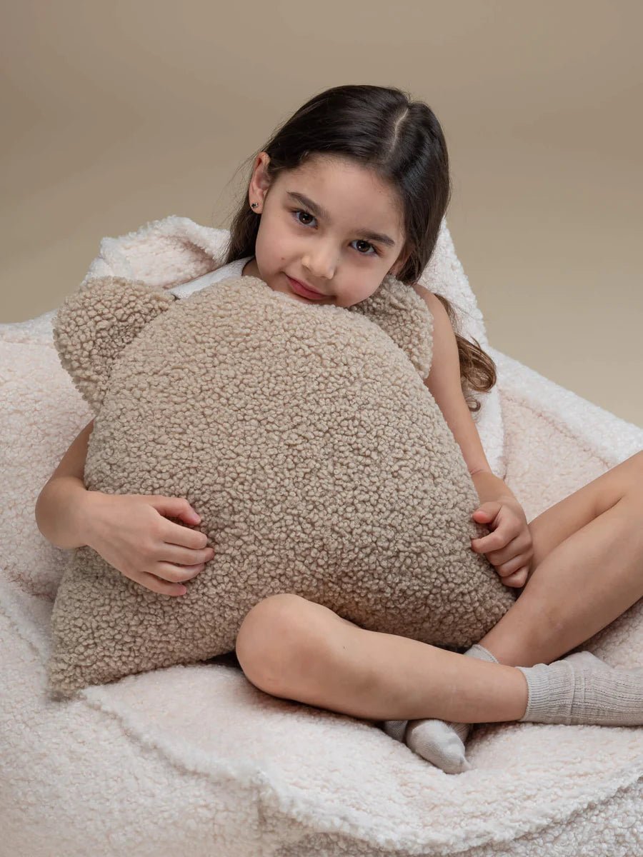 Bear Cushion, Biscuit - Le Petit Marché Home Furniture