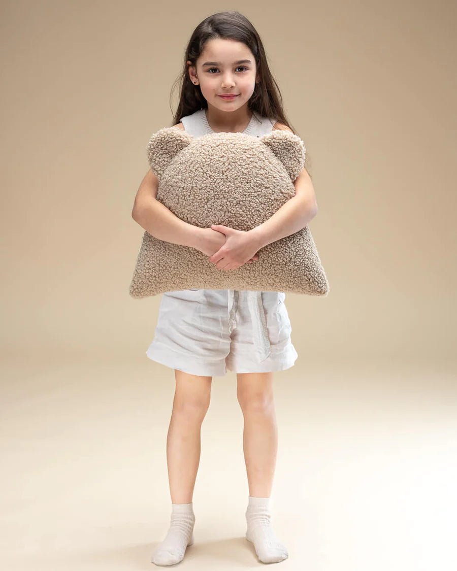 Bear Cushion, Biscuit - Le Petit Marché Home Furniture