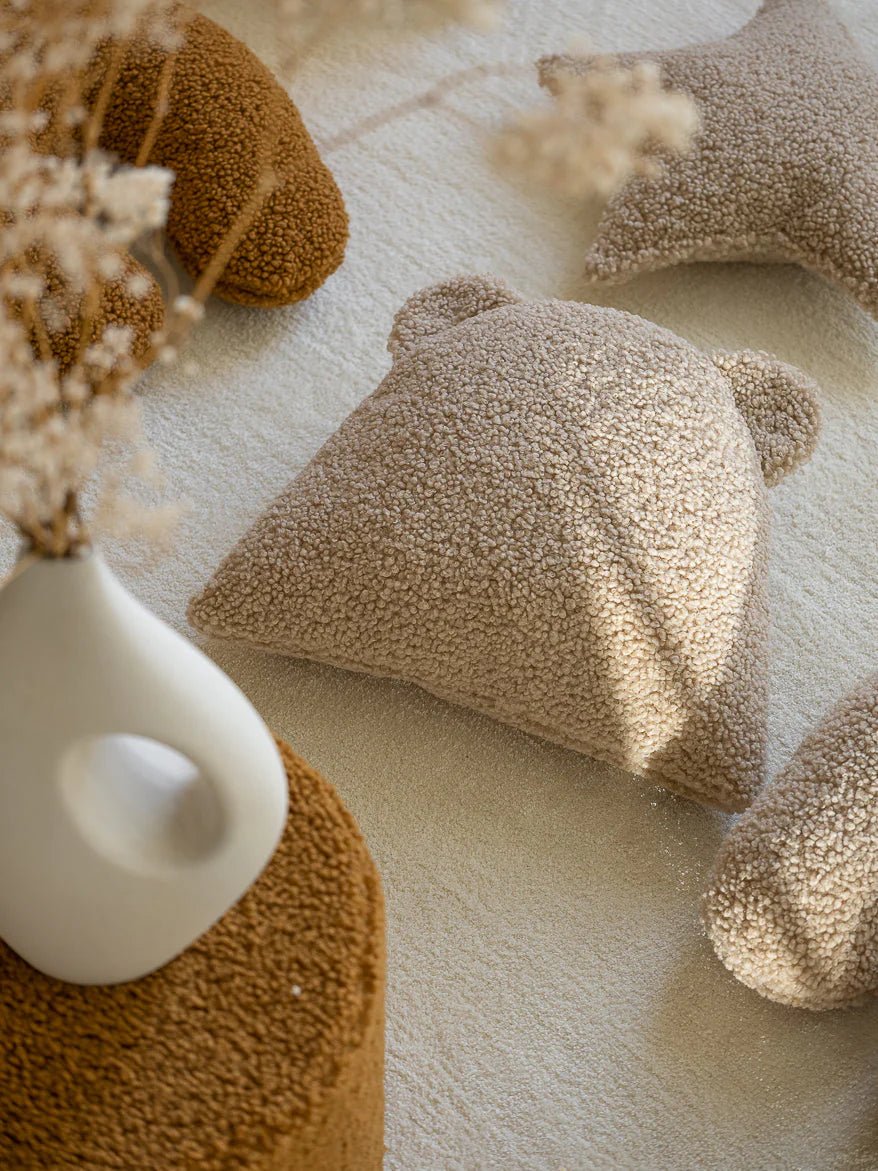 Bear Cushion, Biscuit - Le Petit Marché Home Furniture