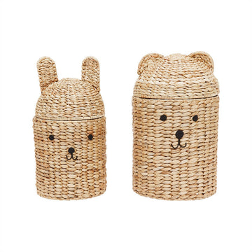 Bear & Rabbit Storage Basket - Set Of 2 - Le Petit Marché Home Furniture