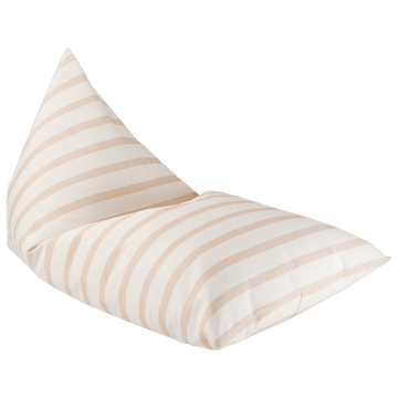 Big Bean Bag Lounger, Beige Stripes - Le Petit Marché Home Furniture