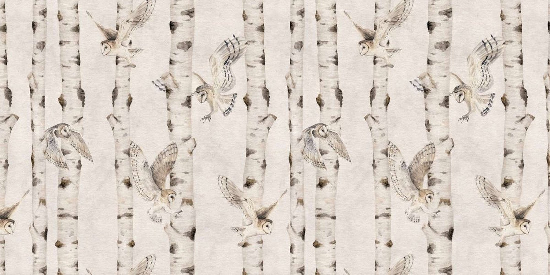 Birch and Owls - White - Le Petit Marché Home Furniture