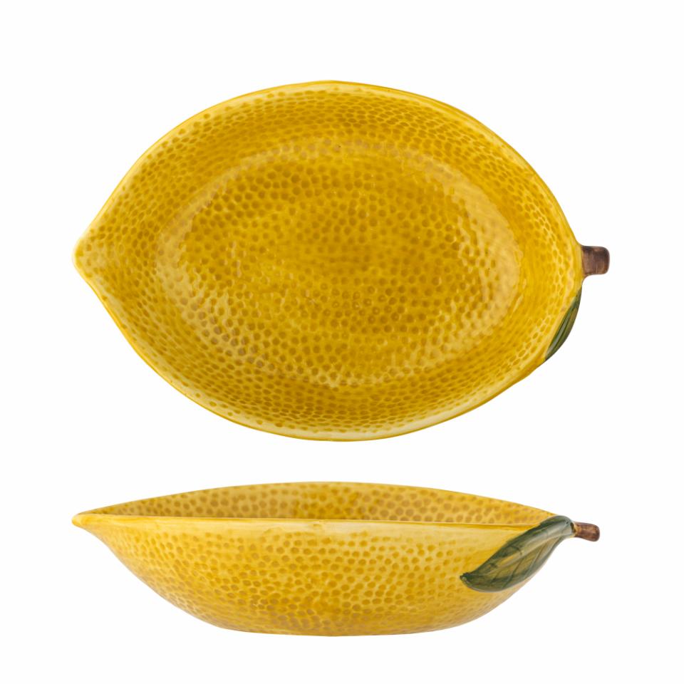 Bowl Limone, Yellow, Stoneware - Le Petit Marché Home Furniture