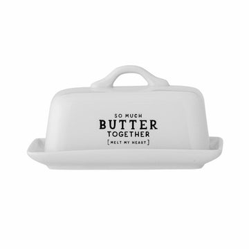 Butter Box Wendy, White, Stoneware - Le Petit Marché Home Furniture