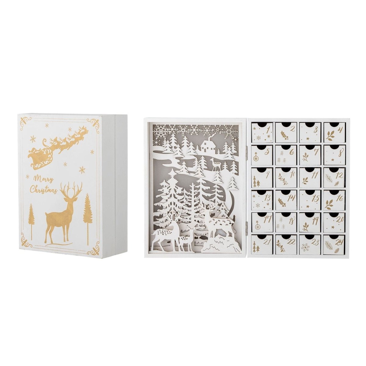 Calendar w/ Light Elimar, White, Plywood - Le Petit Marché Home Furniture