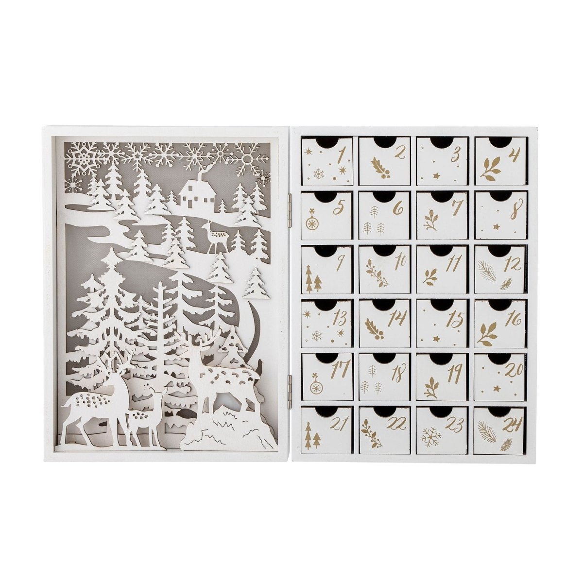 Calendar w/ Light Elimar, White, Plywood - Le Petit Marché Home Furniture