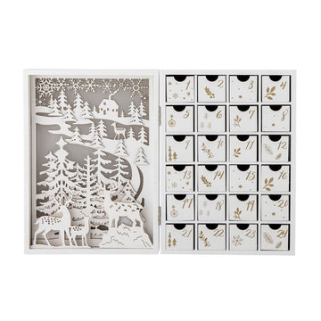 Calendar w/ Light Elimar, White, Plywood - Le Petit Marché Home Furniture