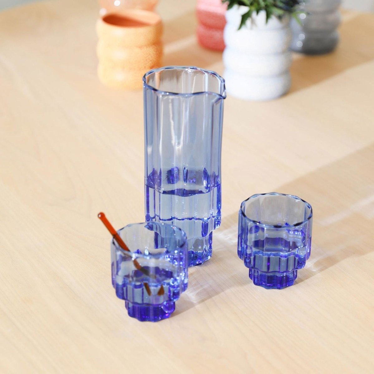 Carafe Bloom - Blue - Le Petit Marché Home Furniture