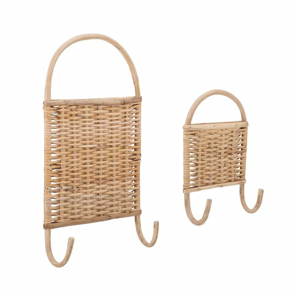 Christiane Coat Rack, Nature, Cane, Set of 2 - Le Petit Marché Home Furniture