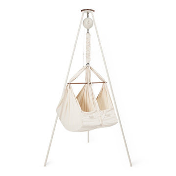 Classic Twin Hammock Moonboon Bundle Nature - with Motor and Tripod Stand 2.0 (white) - Le Petit Marché Home Furniture