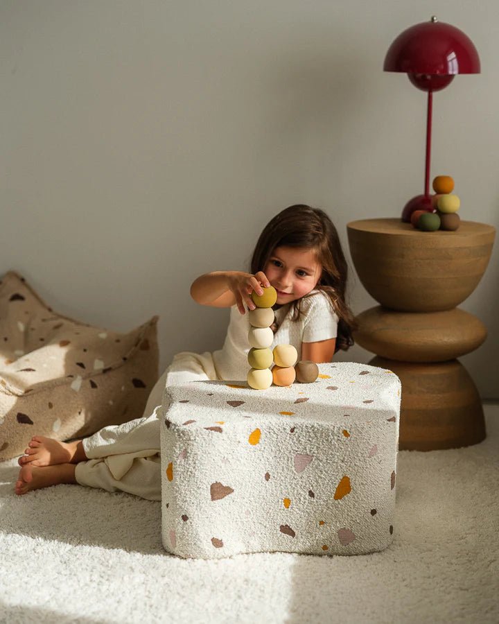 Cloud Pouffe, Terrazzo Marble (Pre - Order) - Le Petit Marché Home Furniture