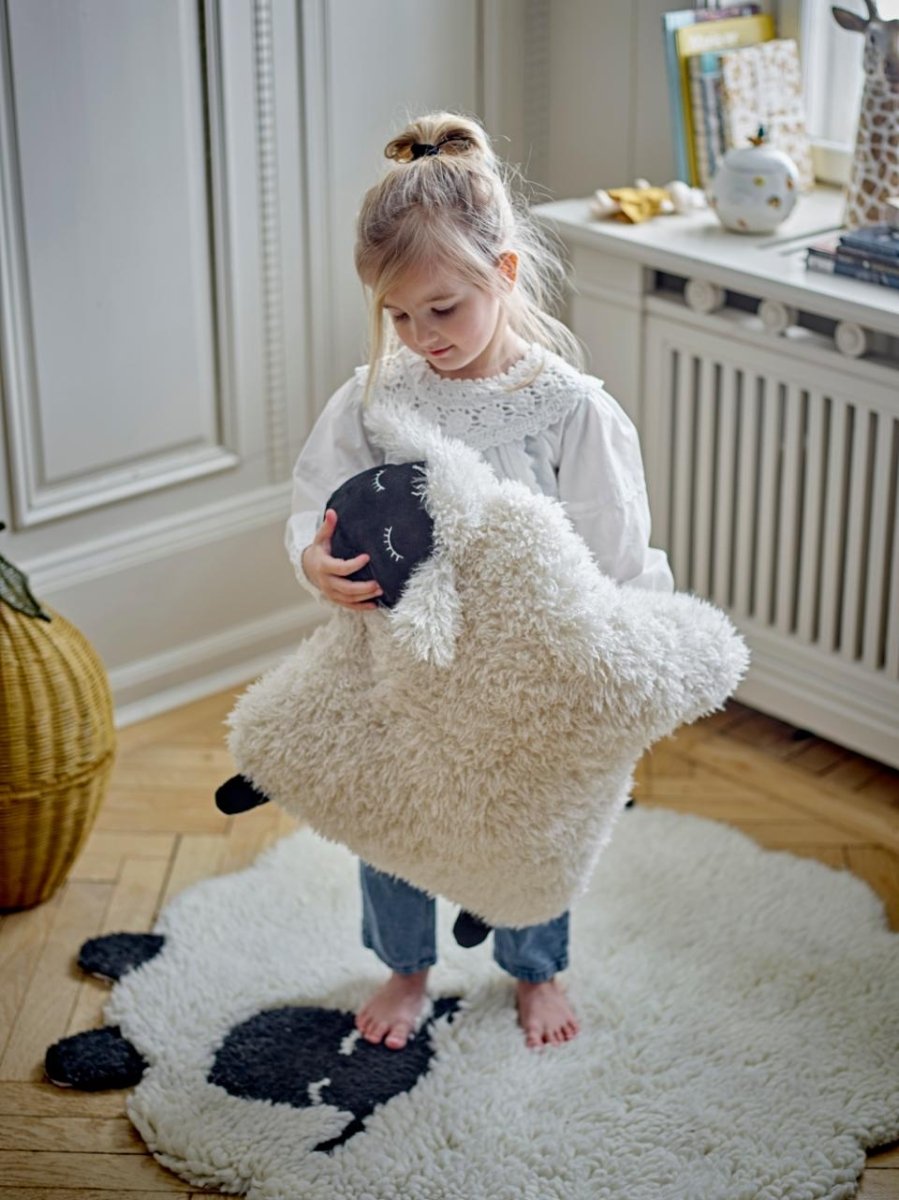 Cushion Sheep Dolly, White, Polyester - Le Petit Marché Home Furniture