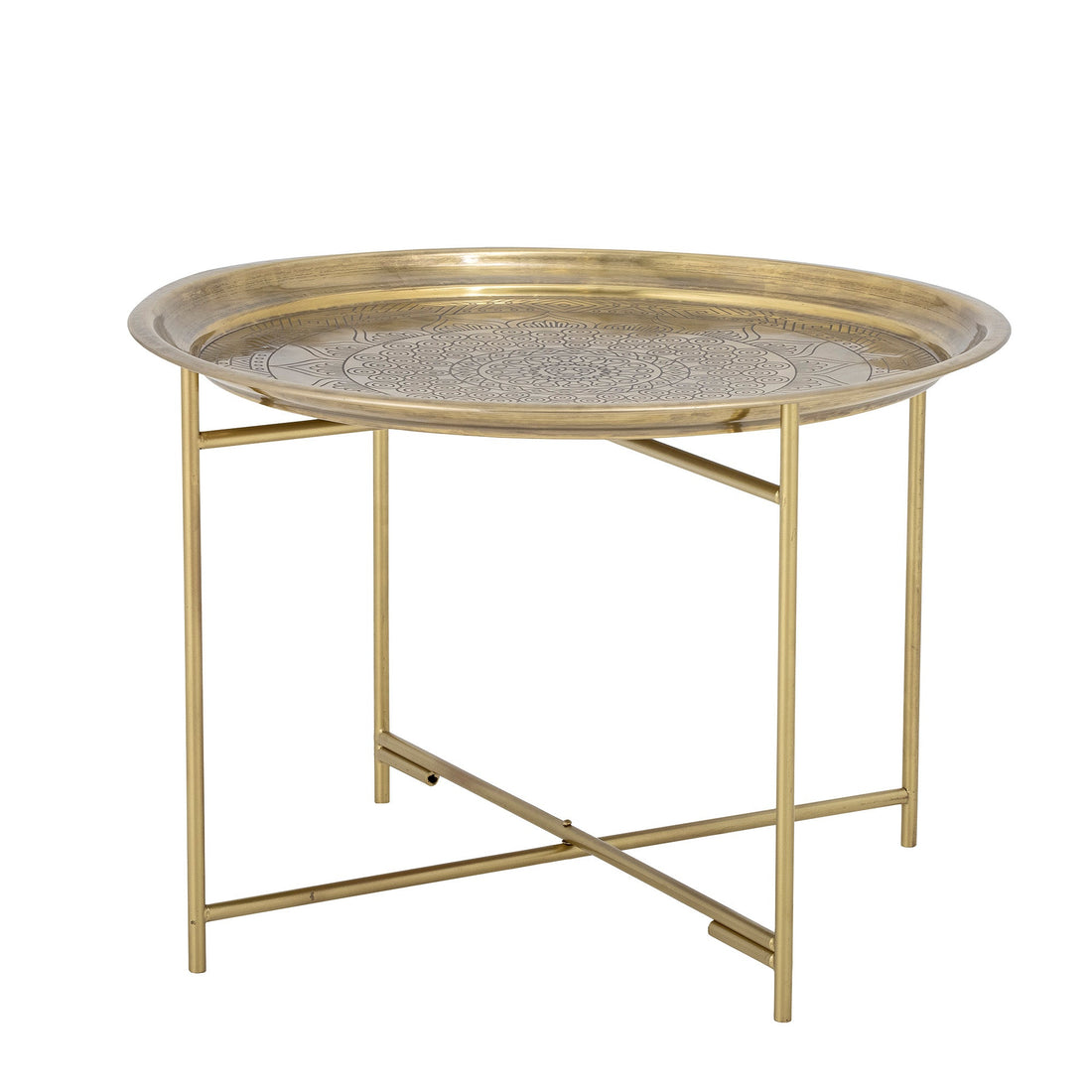 Dalia Tray Table, Brass - Le Petit Marché Home Furniture