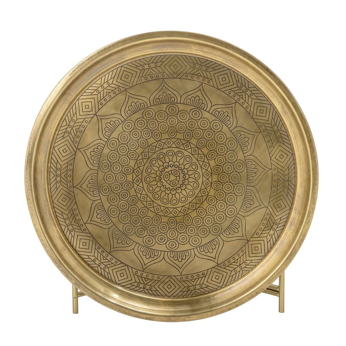 Dalia Tray Table, Brass - Le Petit Marché Home Furniture