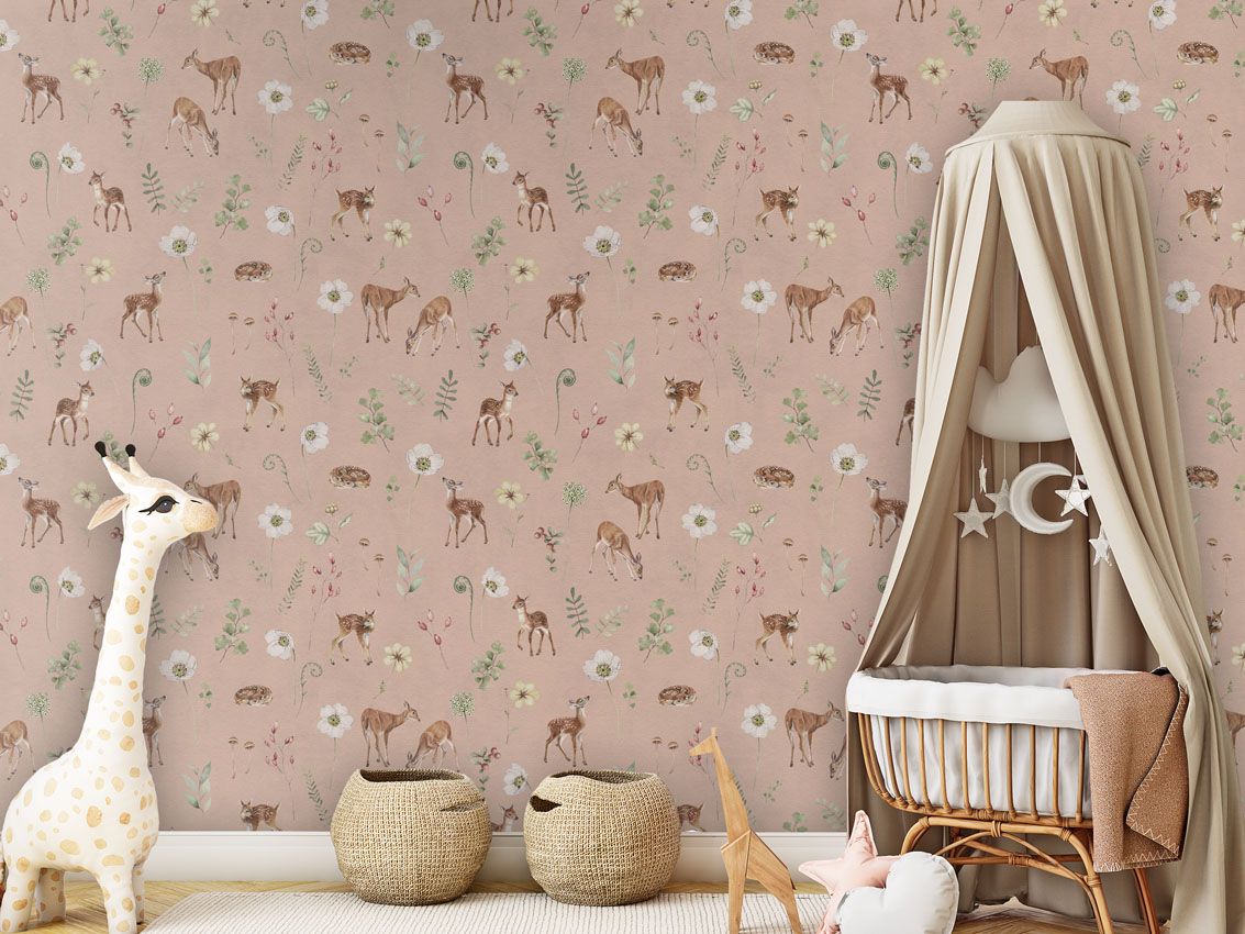 Dancing Deer - Pink - Le Petit Marché Home Furniture