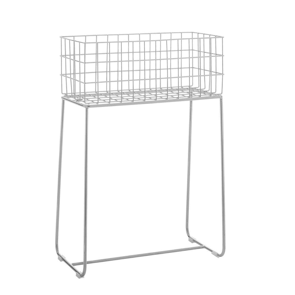 Deer Storage Basket, Silver, Metal - Le Petit Marché Home Furniture