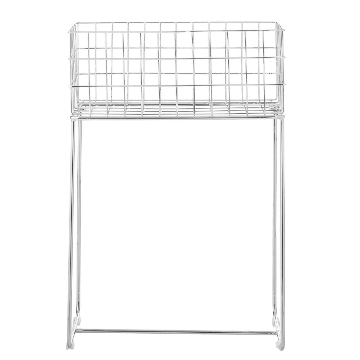 Deer Storage Basket, Silver, Metal - Le Petit Marché Home Furniture