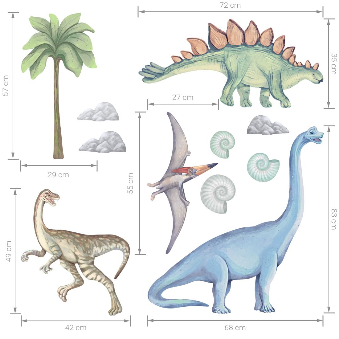 Dinosaur II, Wall Stickers - Le Petit Marché Home Furniture