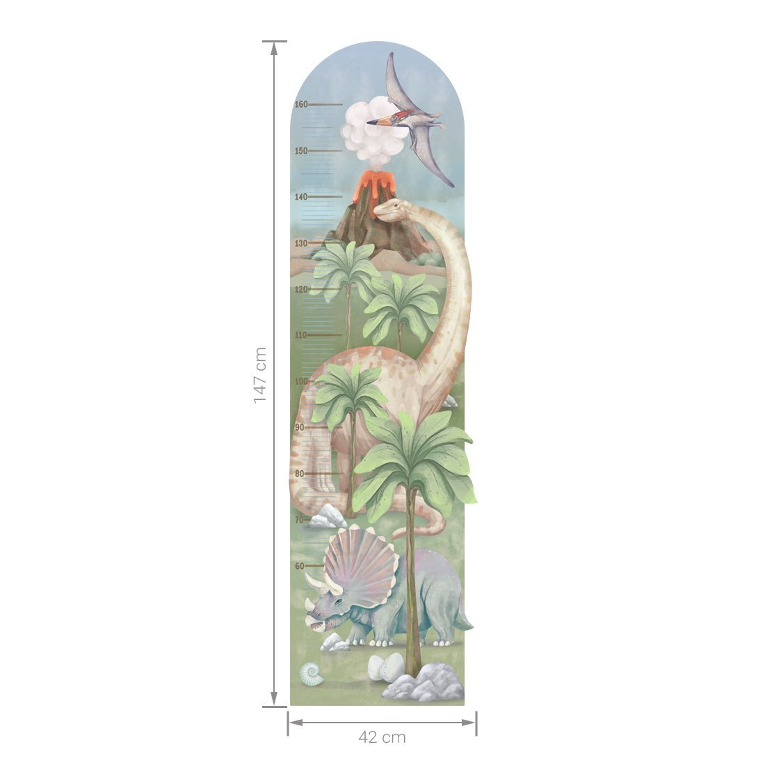 Dinosaurs, Height Measure, Wall Stickers - Le Petit Marché Home Furniture