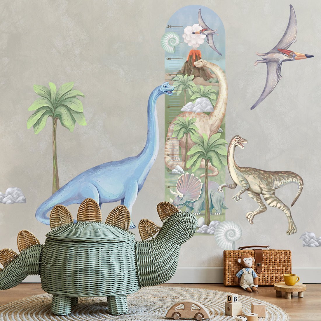 Dinosaurs, Height Measure, Wall Stickers - Le Petit Marché Home Furniture