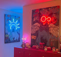 'Dog with Wings' Wall Artwork with LED Neon - Le Petit Marché Home Furniture