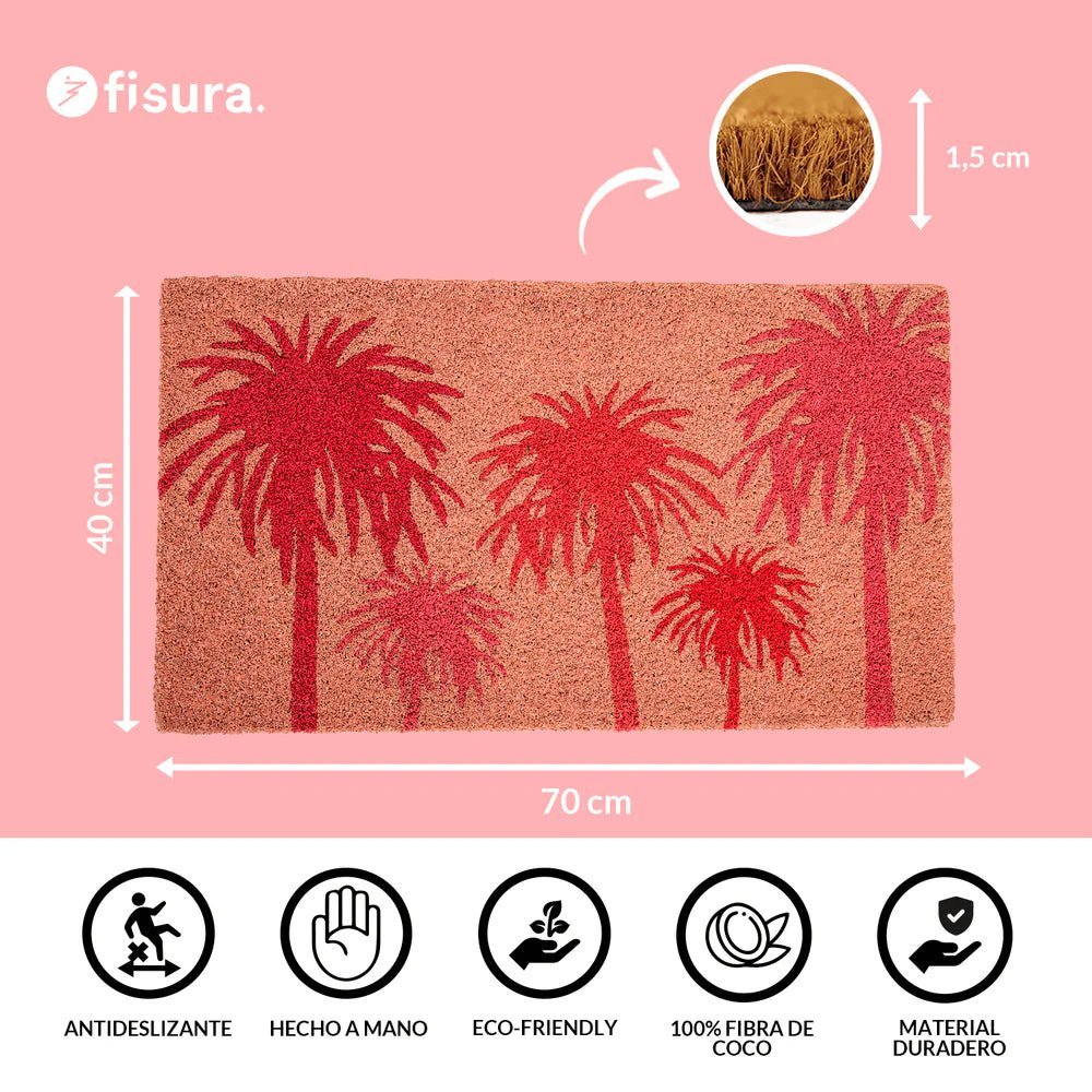 Doormat " Pink Palms" - Le Petit Marché Home Furniture