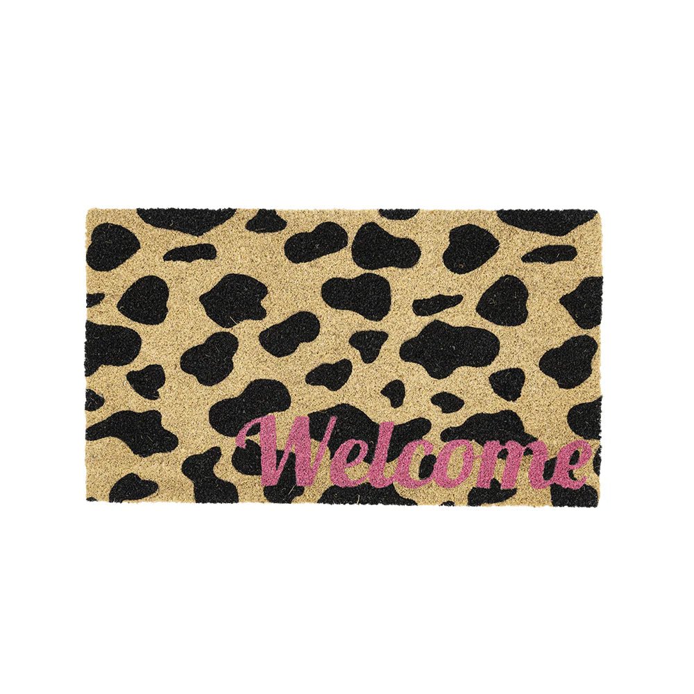 Doormat "Welcome", Cow - Le Petit Marché Home Furniture