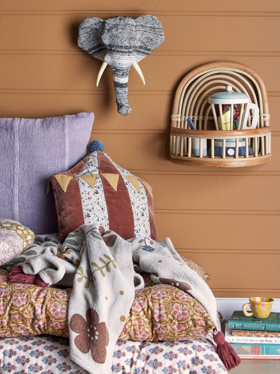 Elephant Todi Wall Decor, Paper Mache - Le Petit Marché Home Furniture