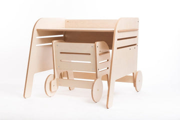 Evolutive Desk & Chair Set : Wheel - Le Petit Marché Home Furniture