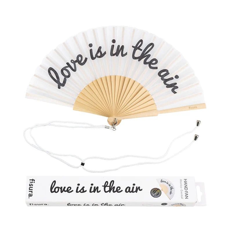 Fan "Love is in the air", Black & White - Le Petit Marché Home Furniture