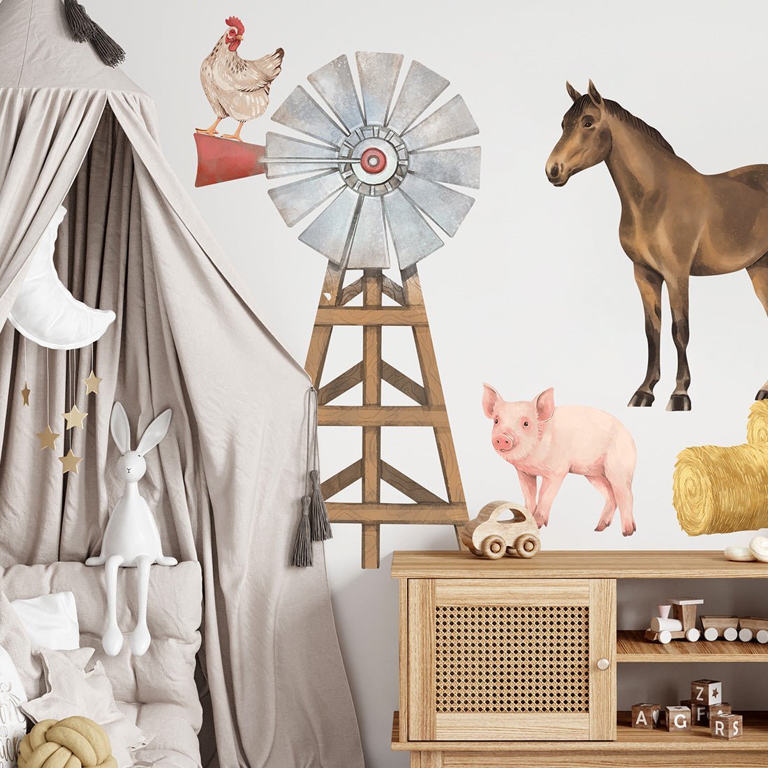 Farm Animals I, Wall Stickers - Le Petit Marché Home Furniture