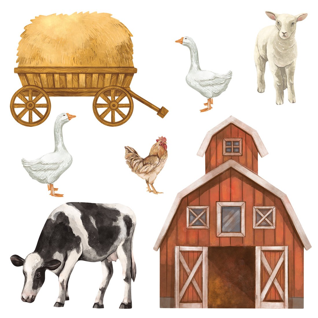 Farm Animals II, Wall Stickers - Le Petit Marché Home Furniture