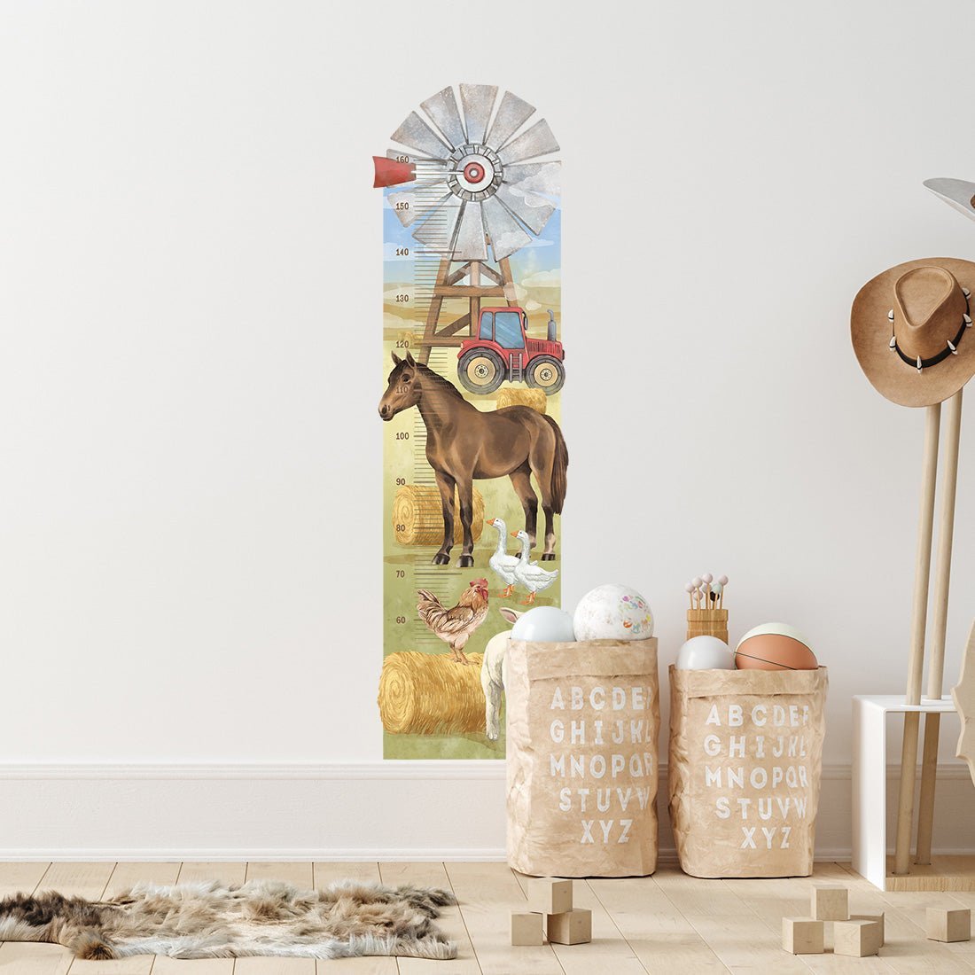 Farm, Height Measure, Wall Stickers - Le Petit Marché Home Furniture