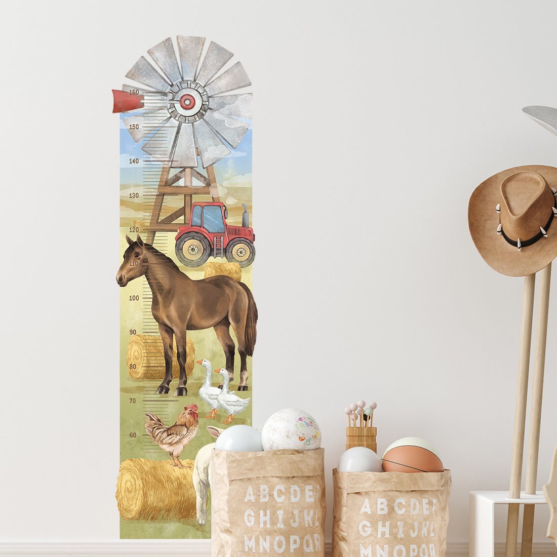 Farm, Height Measure, Wall Stickers - Le Petit Marché Home Furniture