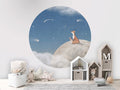 Fox on the Moon - Blue - Circle - Le Petit Marché Home Furniture