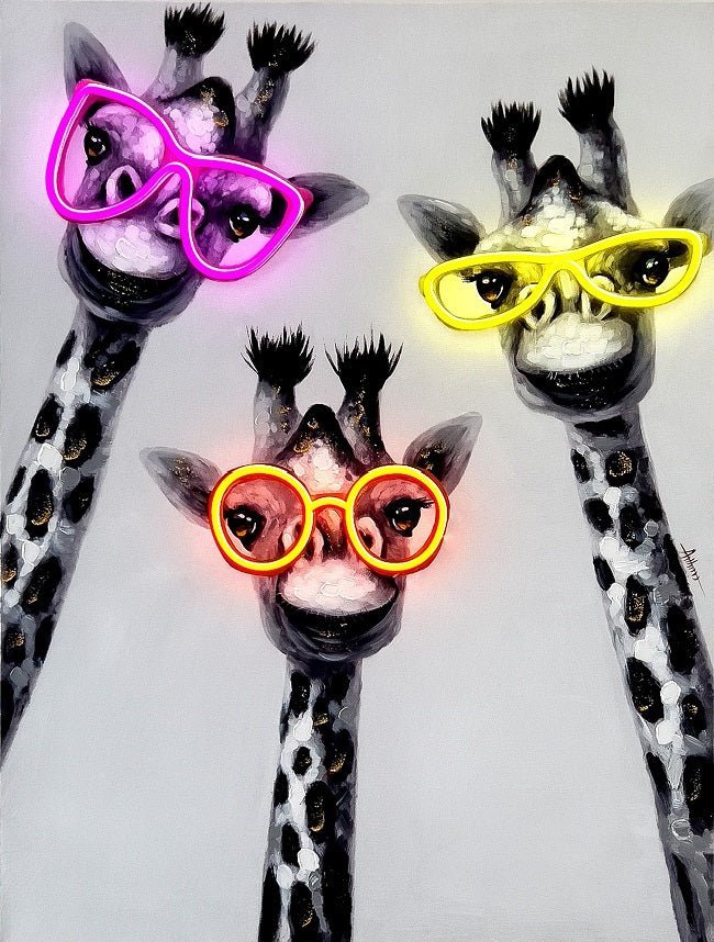 'Giraffe' Wall Artwork - LED Neon - Le Petit Marché Home Furniture