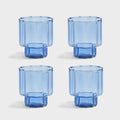 Glass bloom Blue - Set of 4 - Le Petit Marché Home Furniture