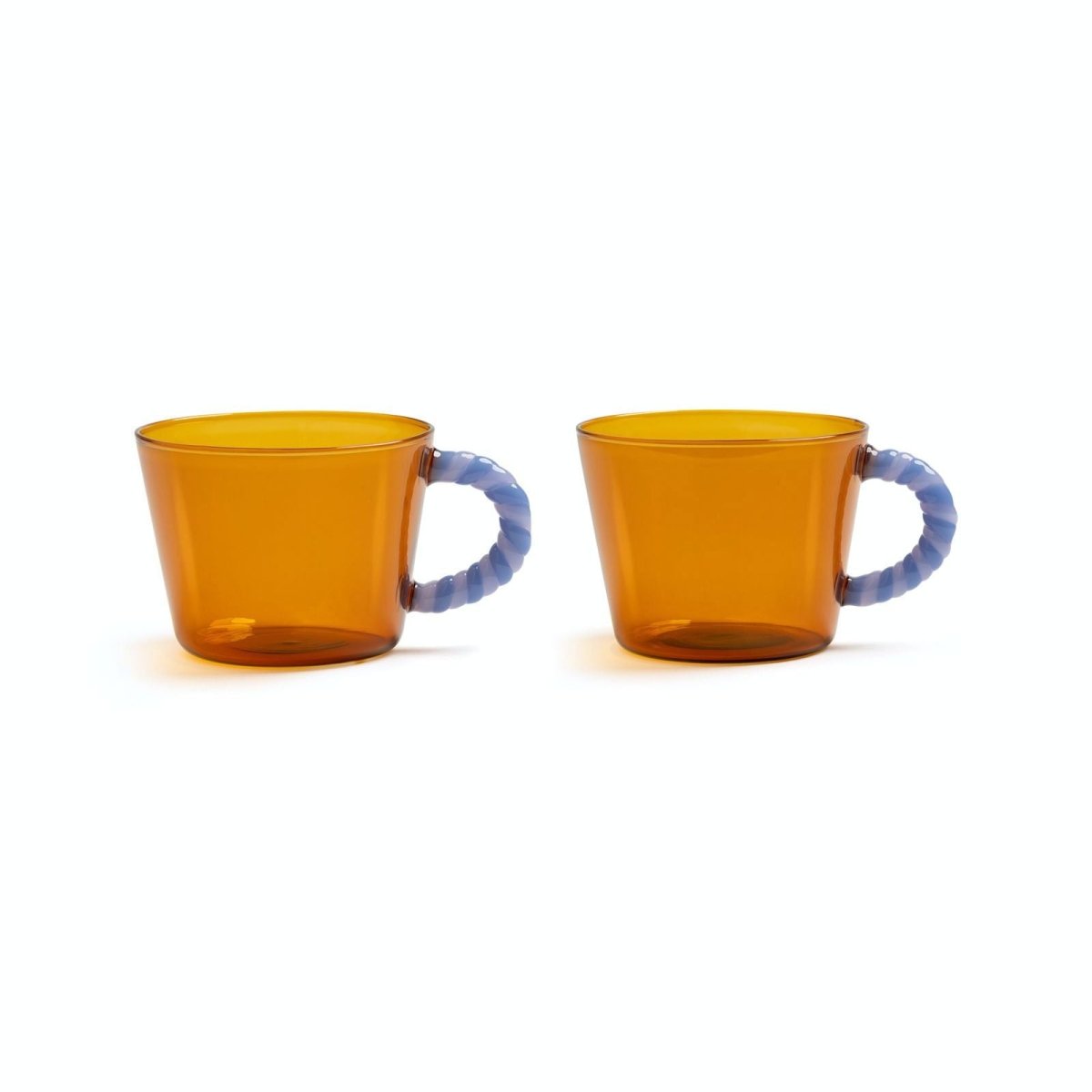 Glass Duet, Amber - Set of 2 - Le Petit Marché Home Furniture