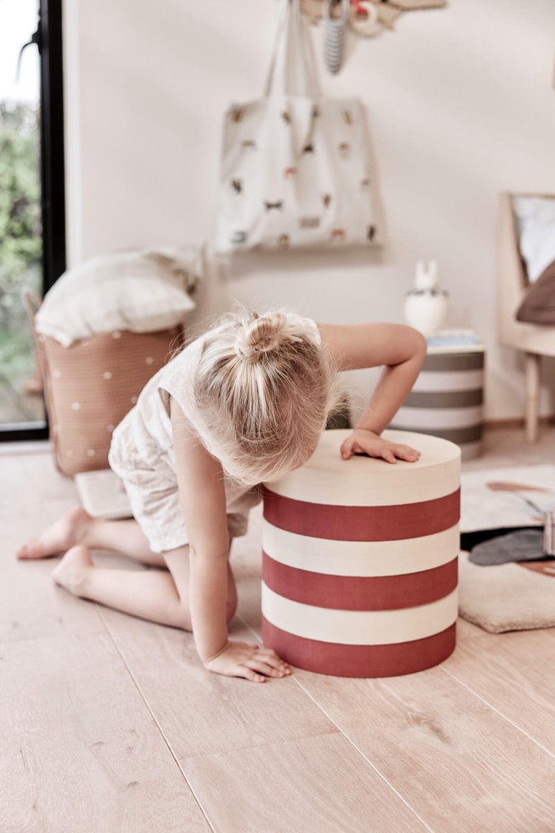 Iro Stacking Stool, Vanilla & Nutmeg - Le Petit Marché Home Furniture