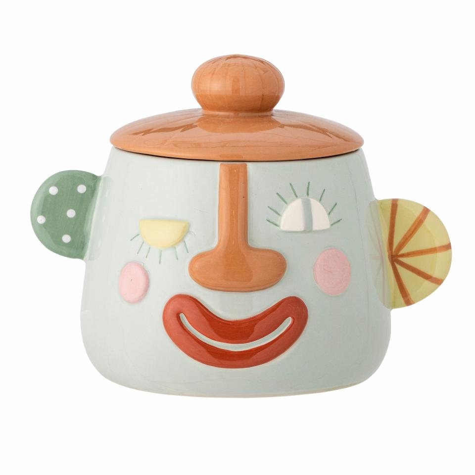 Jar w/Lid Sylvie, Grey, Stoneware - Le Petit Marché Home Furniture